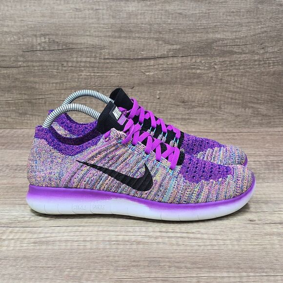 Nike Free RN Flyknit Women's Size 8.5 Hyper Purple Running Shoes (831070-500) - Picture 1 of 9
